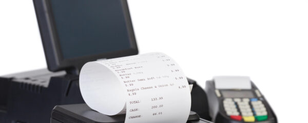 Thermal receipt printer in a pos environment